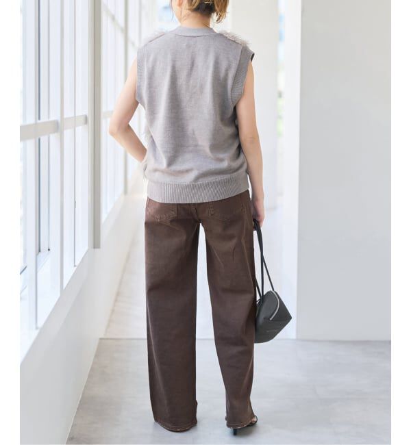 Spick and Span「フェイクファーコンビニットベスト」|ベスト・ジレ|