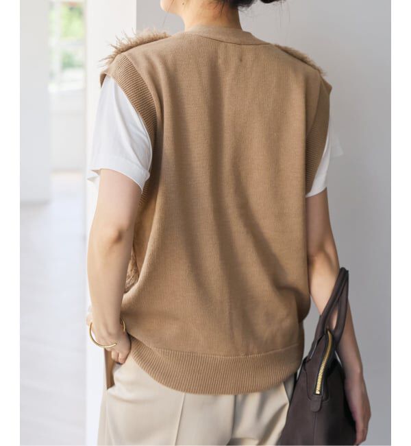 Spick and Span「フェイクファーコンビニットベスト」|ベスト・ジレ|