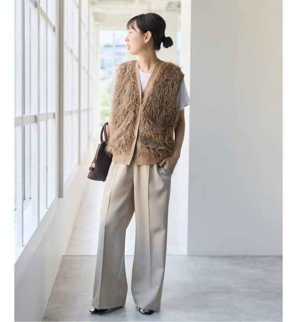 Spick and Span「フェイクファーコンビニットベスト」|ベスト・ジレ|