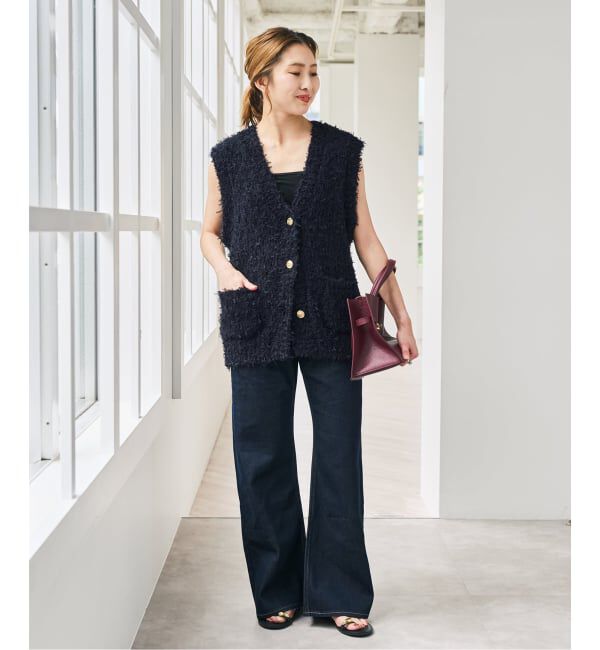 Spick and Span「チュールテープヤーンニットベスト」|ベスト・ジレ|