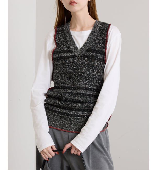 U by SPICK&SPAN「PROVOKE/プロヴォーク fair isle vest」|ベスト・ジレ|