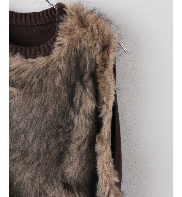 Spick and Span「LAYAS / レイヤーズ FUR VEST」|ベスト・ジレ|