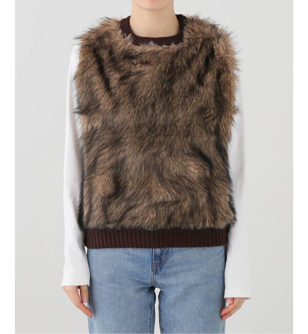 Spick and Span「LAYAS / レイヤーズ FUR VEST」|ベスト・ジレ|
