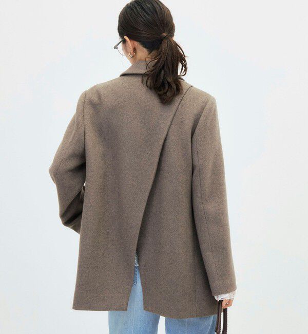 NOLLEY'S sophi「ショートビーバーバックスリットジャケット」|テーラードジャケット|