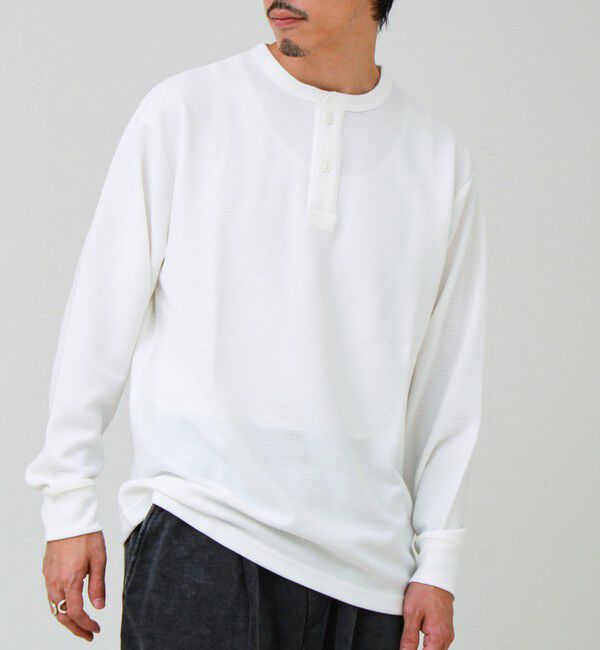 GLOSTER「ワッフルヘンリーネックロンＴ」|Tシャツ・カットソー|