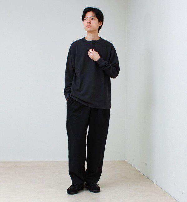 GLOSTER「ワッフルヘンリーネックロンＴ」|Tシャツ・カットソー|