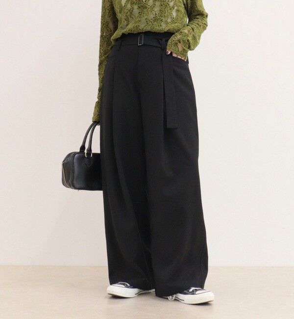 fredy emue「ベルトデザインタックスラックス」|スラックス|