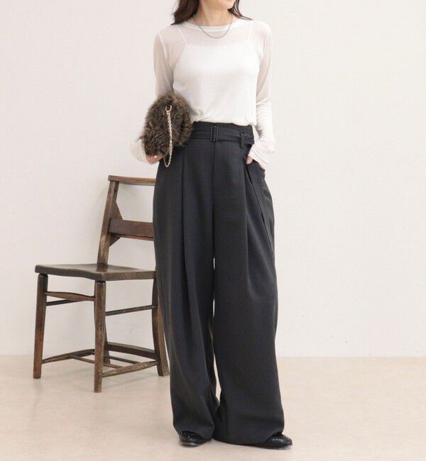 fredy emue「ベルトデザインタックスラックス」|スラックス|