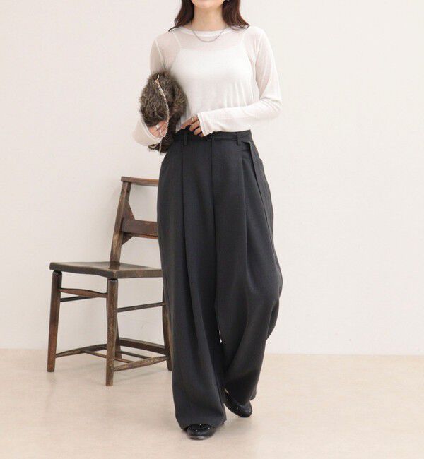 fredy emue「ベルトデザインタックスラックス」|スラックス|