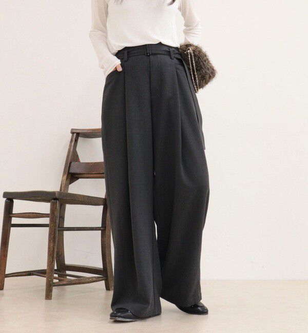 fredy emue「ベルトデザインタックスラックス」|スラックス|