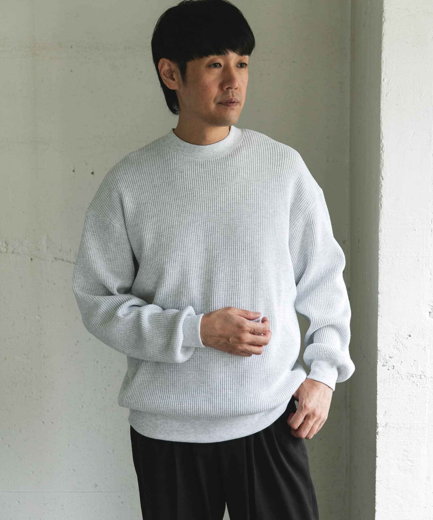 URBAN RESEARCH DOORS「『UR TECH』ワッフルロングスリーブTシャツ」|Tシャツ・カットソー|
