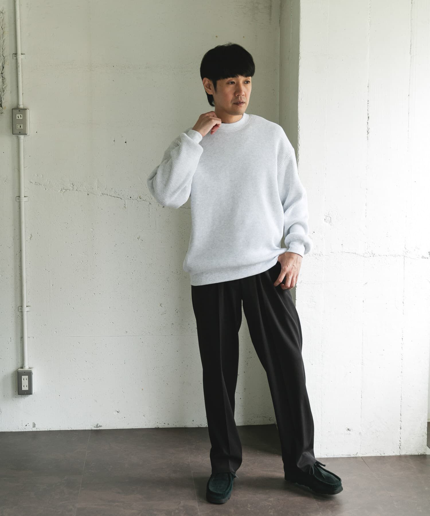 URBAN RESEARCH DOORS「『UR TECH』ワッフルロングスリーブTシャツ」|Tシャツ・カットソー|