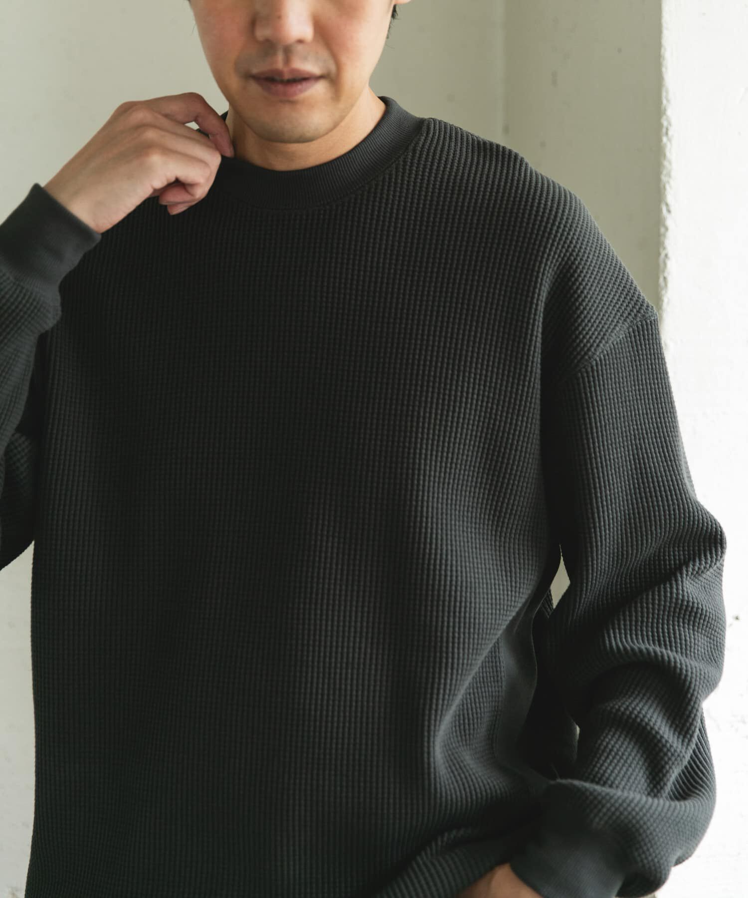 URBAN RESEARCH DOORS「『UR TECH』ワッフルロングスリーブTシャツ」|Tシャツ・カットソー|