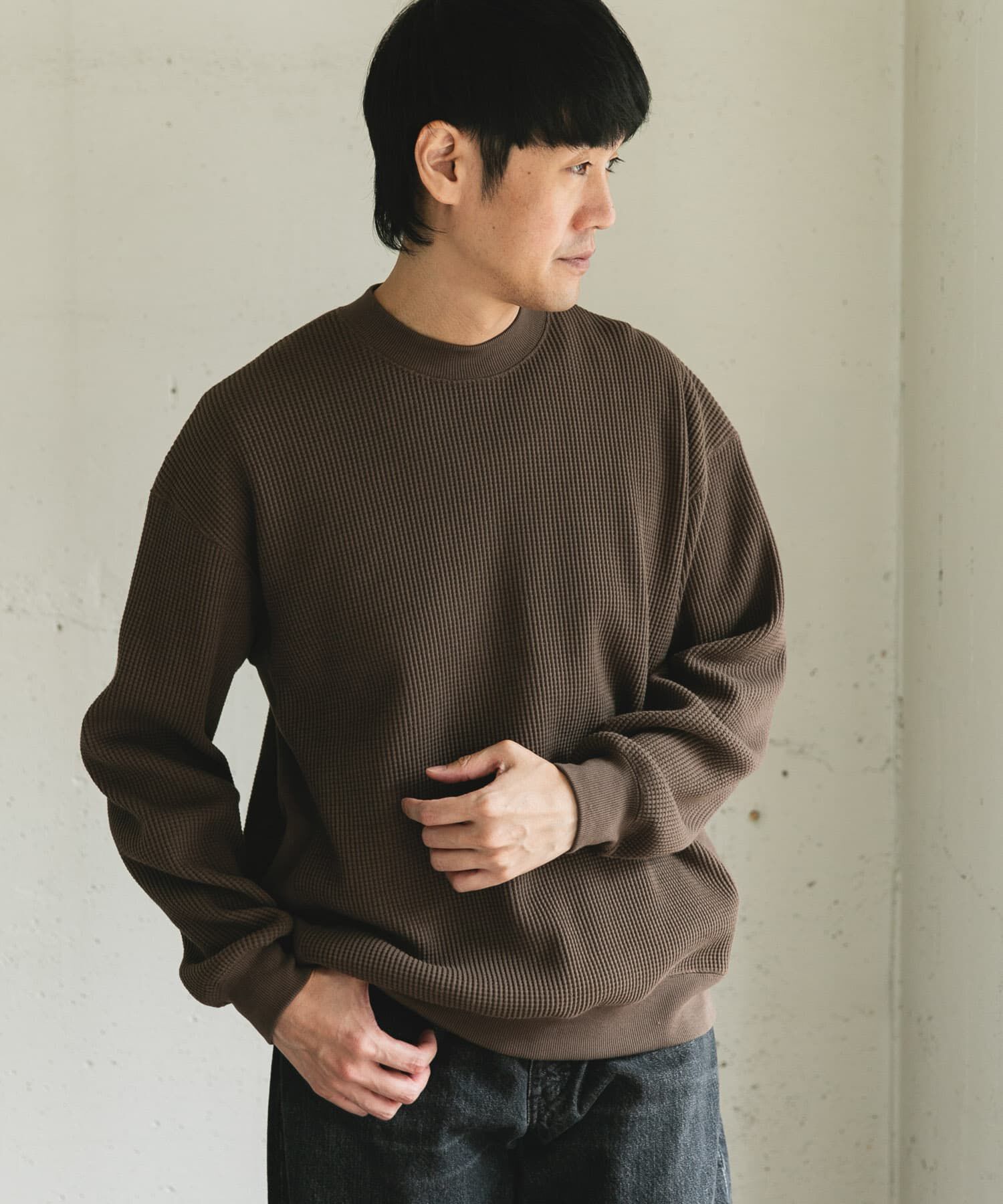 URBAN RESEARCH DOORS「『UR TECH』ワッフルロングスリーブTシャツ」|Tシャツ・カットソー|