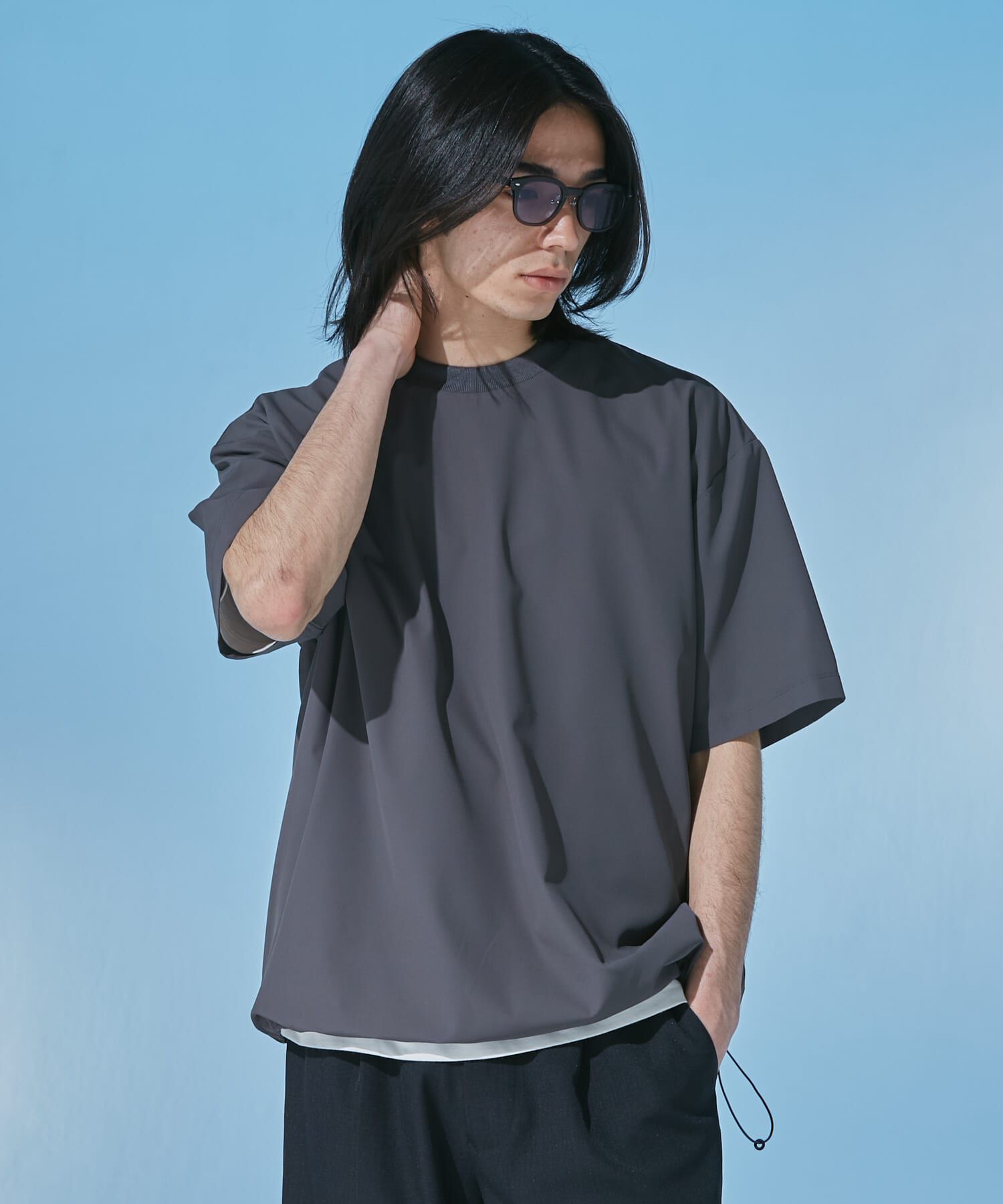 URBAN RESEARCH DOORS「『UR TECH』サマシェア ショートスリーブプルオーバー」|Tシャツ・カットソー|