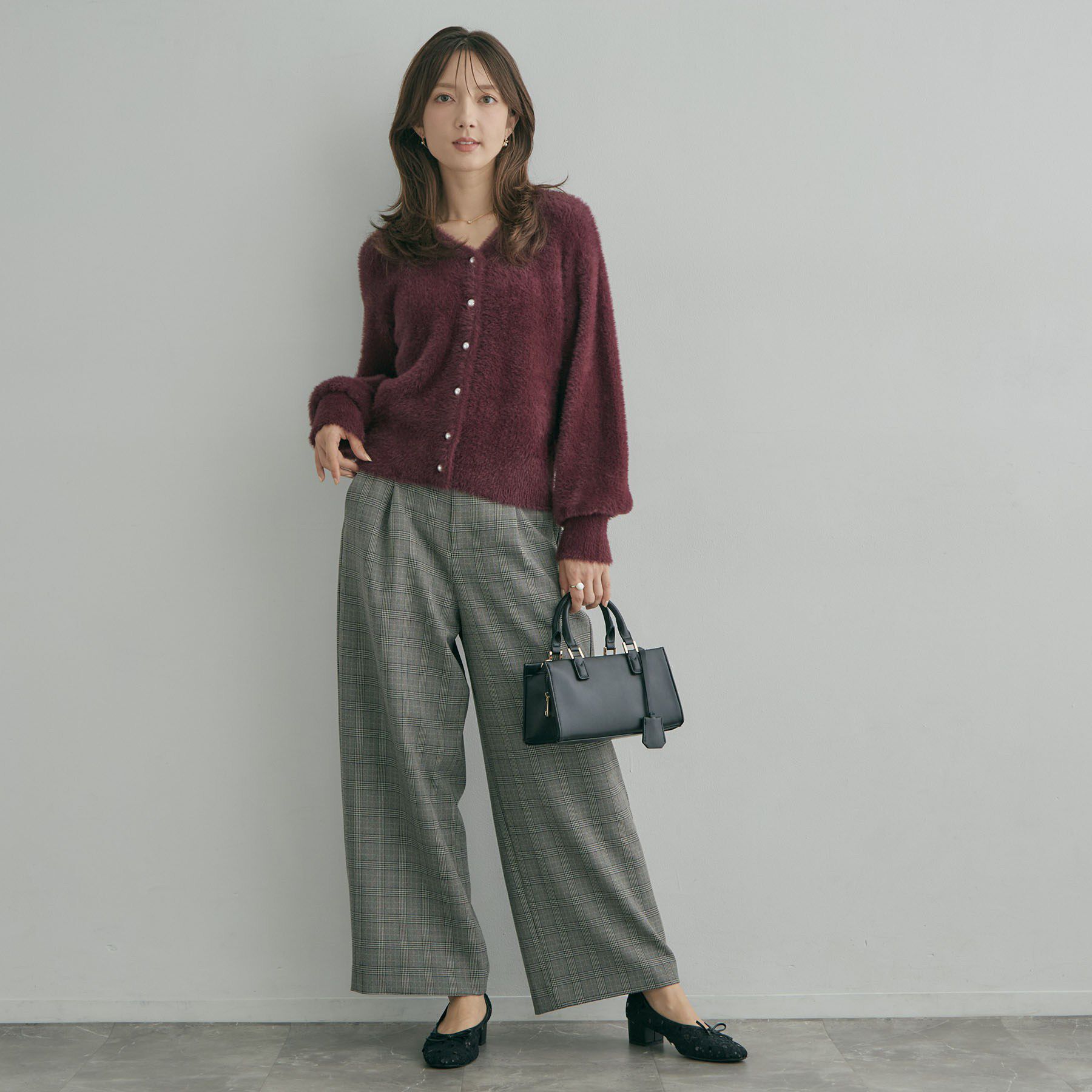 Couture broach「【ふわふわフェザー】前後2WAY ニットカーディガン」|カーディガン|