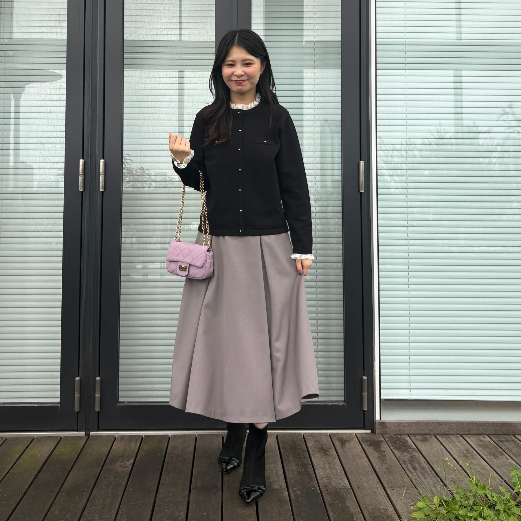 Couture broach「【一枚で華やぐ】レースフリル カーディガン」|カーディガン|