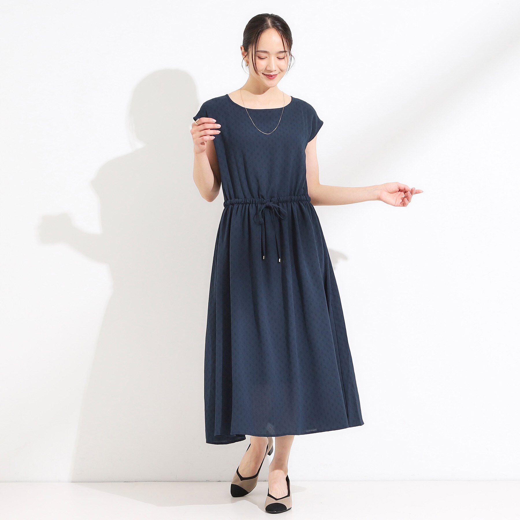 SHOO･LA･RUE「【S-LL】さらりと1枚で決まる ジャカードワンピース」|ワンピース|