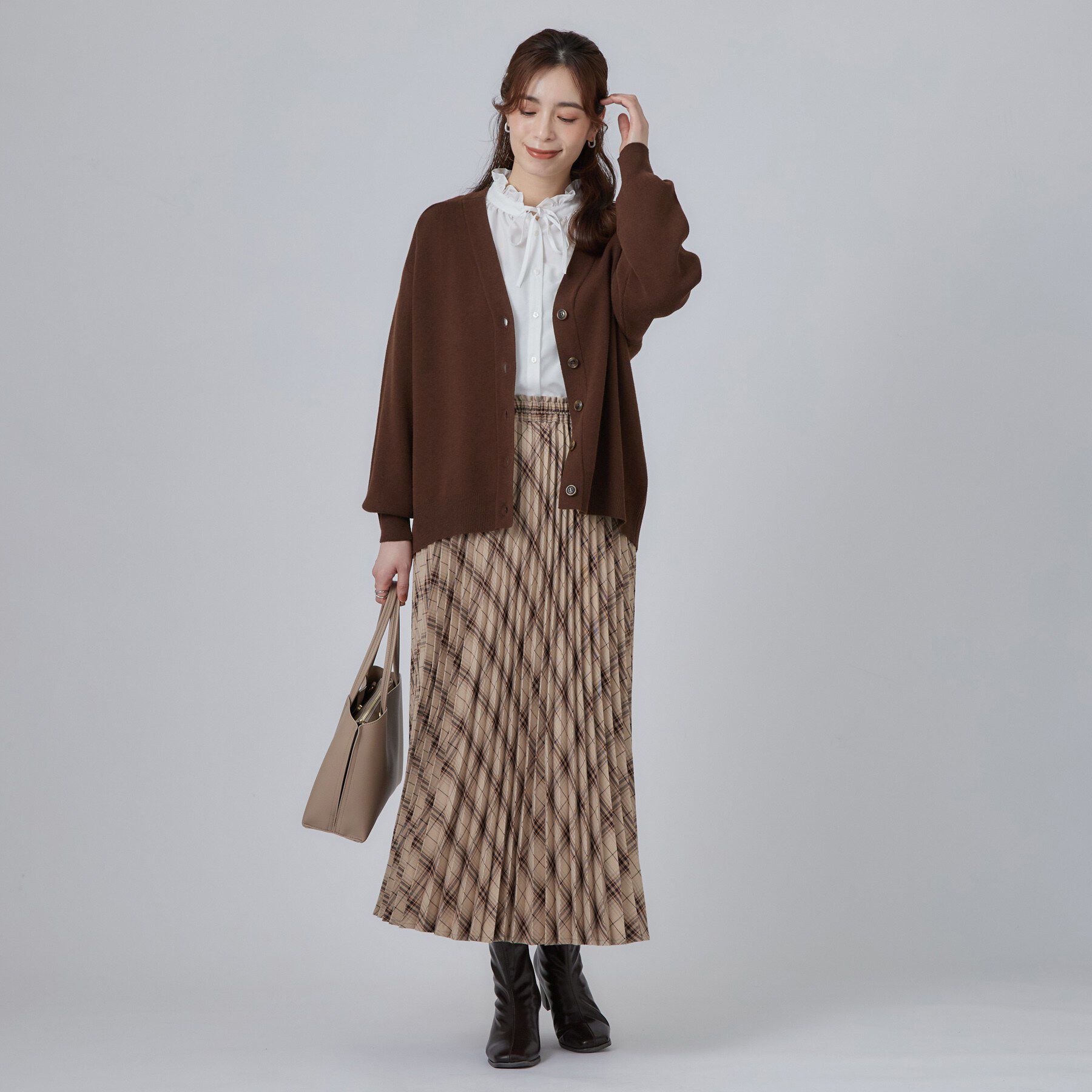 SHOO･LA･RUE「【着丈選べる】バイヤスチェックプリーツスカート」|スカート|