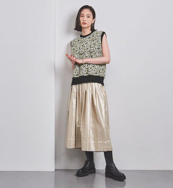 UNITED ARROWS「【別注】＜WRAPINKNOT＞ラメ ニットベスト -united LOVE project 2023」|ベスト・ジレ|