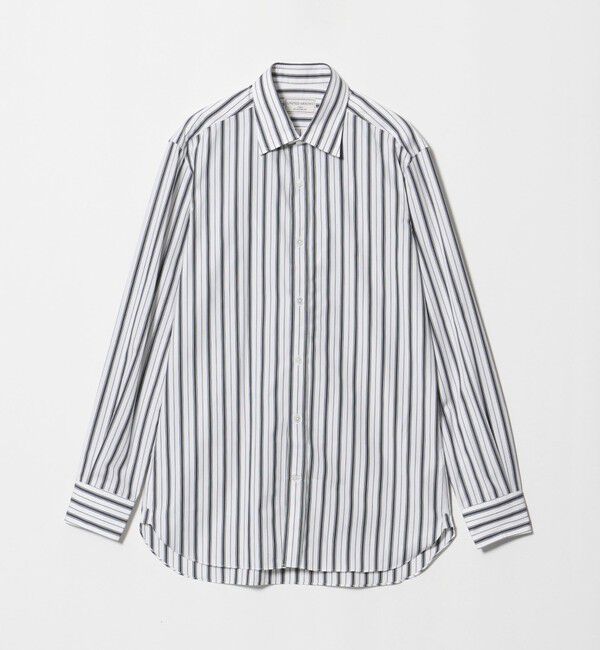 UNITED ARROWS「THOMAS MASON オルタネイトストライプ ショートポイント レギュラーカラーシャツ」|シャツ・ブラウス|