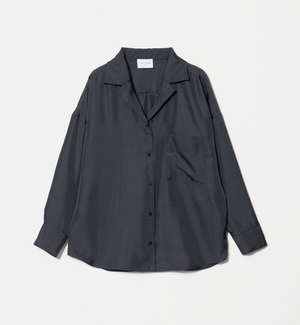 UNITED ARROWS「シルクライク オープンカラー シャツ ‐ウォッシャブル‐」|シャツ・ブラウス|