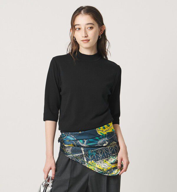 UNITED ARROWS「５分袖 ミニ ハイネック ニット ‐ウォッシャブル‐」|ニット・セーター|