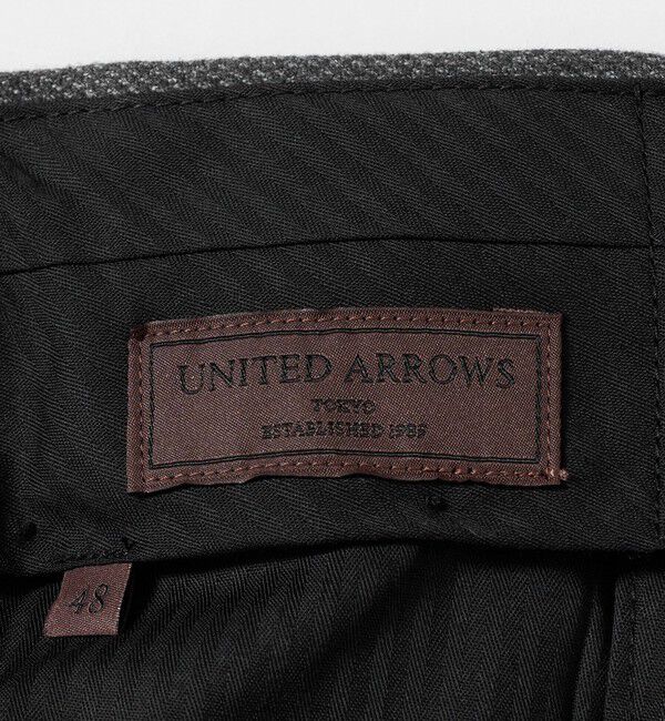 UNITED ARROWS「バーズアイ サイドエクステンド ノープリーツ スラックス COMFORT EASY-MODEL ウォッシャブル ヨコストレッ」|スラックス|