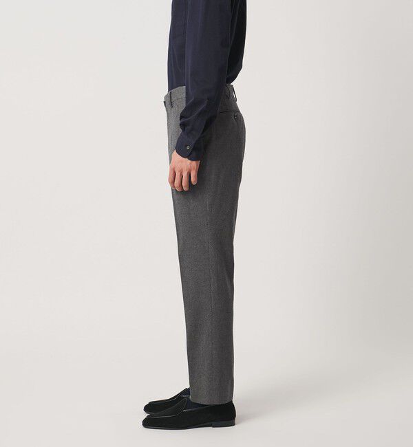 UNITED ARROWS「バーズアイ サイドエクステンド ノープリーツ スラックス COMFORT EASY-MODEL ウォッシャブル ヨコストレッ」|スラックス|