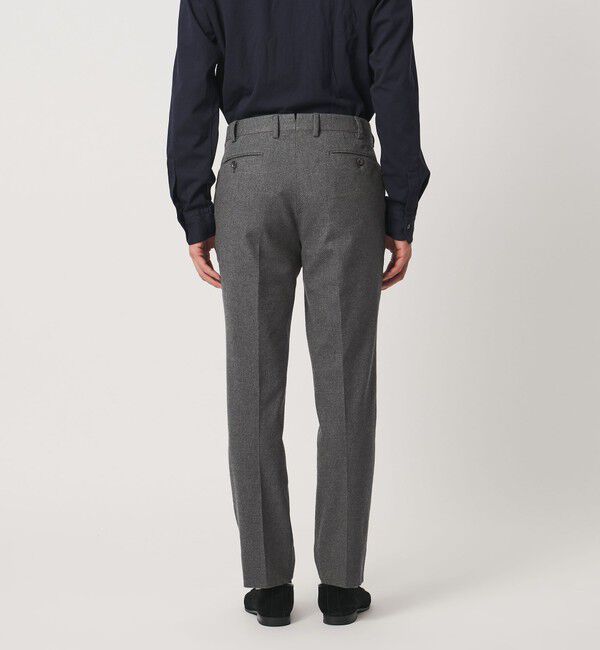UNITED ARROWS「バーズアイ サイドエクステンド ノープリーツ スラックス COMFORT EASY-MODEL ウォッシャブル ヨコストレッ」|スラックス|