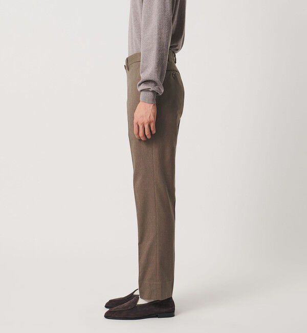 UNITED ARROWS「バーズアイ サイドエクステンド ノープリーツ スラックス COMFORT EASY-MODEL ウォッシャブル ヨコストレッ」|スラックス|