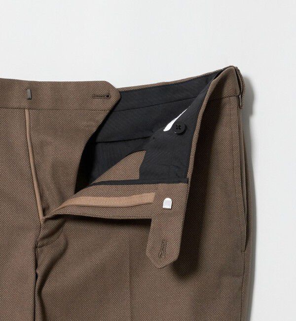 UNITED ARROWS「バーズアイ サイドエクステンド ノープリーツ スラックス COMFORT EASY-MODEL ウォッシャブル ヨコストレッ」|スラックス|