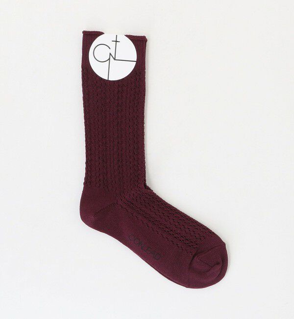 UNITED ARROWS「＜CONLEAD＞LACE ショートソックス」|ソックス|WINE