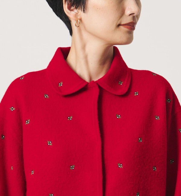 UNITED ARROWS「エンブロイダリー ニット カーディガン」|カーディガン|
