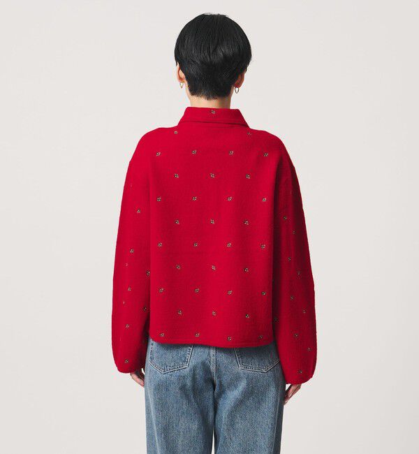 UNITED ARROWS「エンブロイダリー ニット カーディガン」|カーディガン|