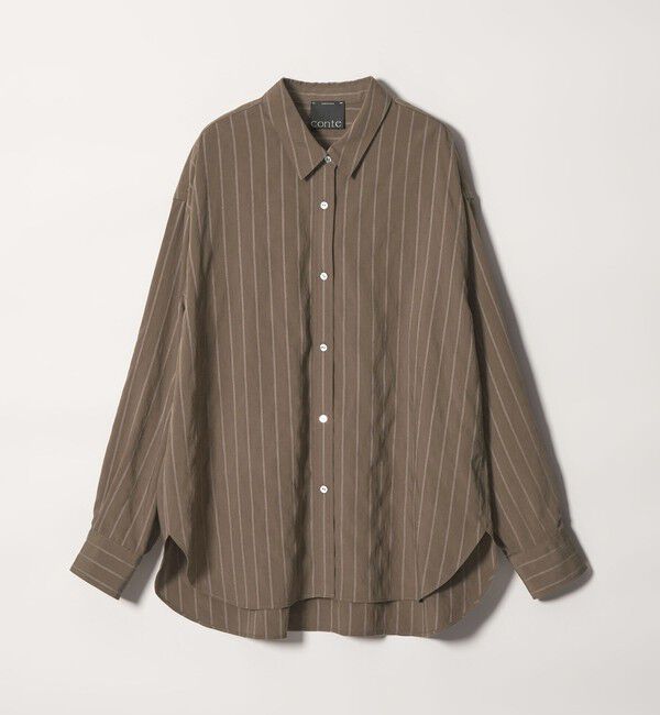 conte「＜conte＞ストライプ レギュラーカラーシャツ」|シャツ・ブラウス|OLIVE