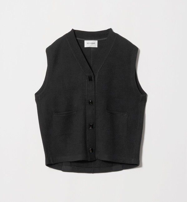 UNITED ARROWS「＜MARILYN MOON＞マルチ ボタン Vネック ベスト」|ベスト・ジレ|BLACK