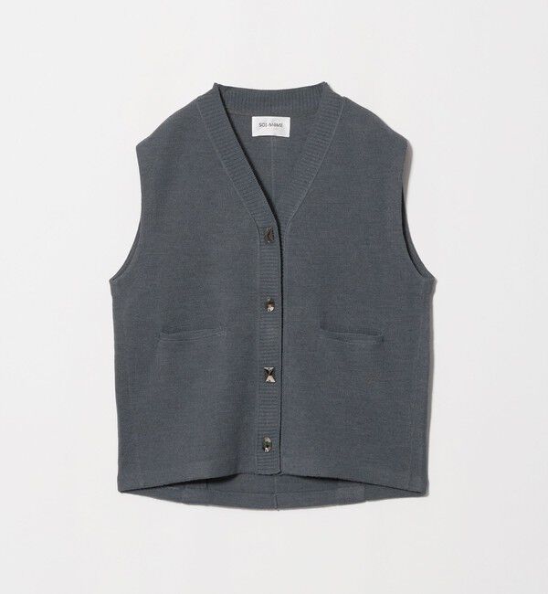 UNITED ARROWS「＜MARILYN MOON＞マルチ ボタン Vネック ベスト」|ベスト・ジレ|DK.GRAY