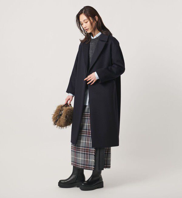 UNITED ARROWS「テーラード コート」|チェスターコート|NAVY