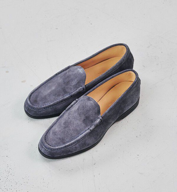 UNITED ARROWS green label relaxing「GLR スエード ヴァンプ モカシン スリッポン」|スリッポン|NAVY