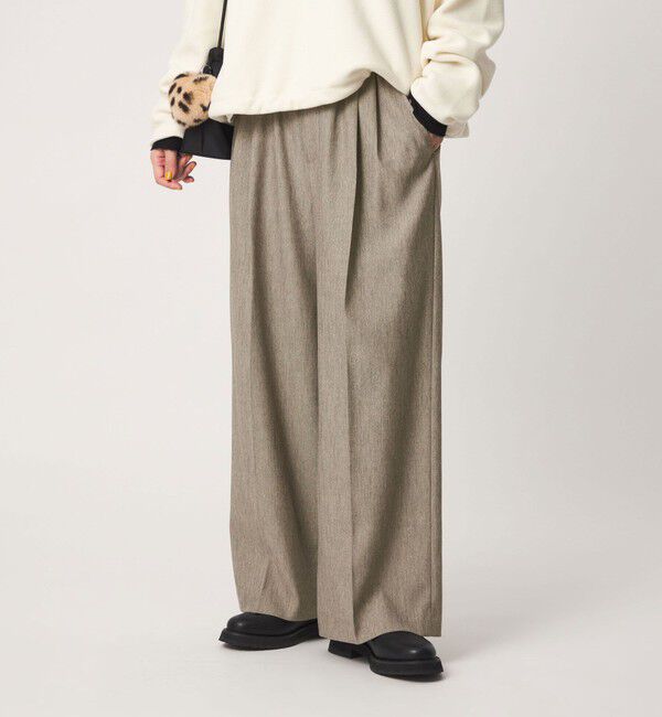 UNITED ARROWS green label relaxing「ニーハイワイドパンツ マシンウォッシャブル ストレッチ 帯電防止」|その他|