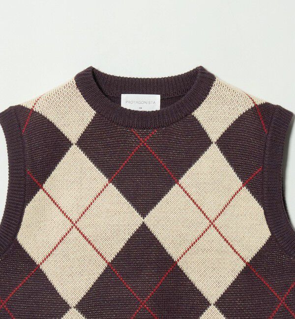 UNITED ARROWS green label relaxing「【別注】＜PROTAGONISTA＞アーガイル ベスト」|ベスト・ジレ|