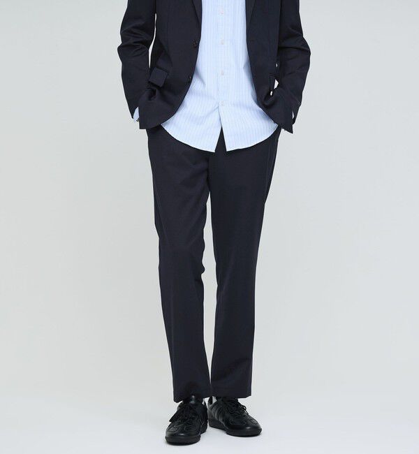 UNITED ARROWS green label relaxing「ウォッシャブル サージ ナロー ユーティリティ イージーパンツ S2 -2WAYストレッチ-」|スラックス|NAVY