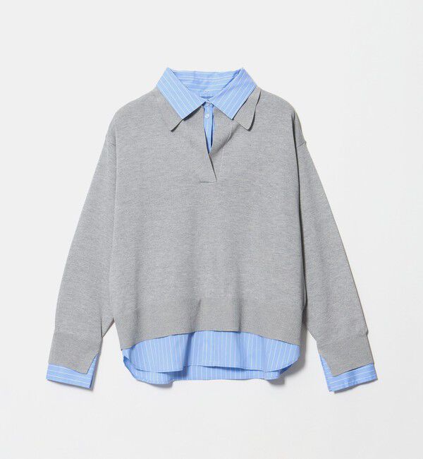 UNITED ARROWS green label relaxing「2WAY  スキッパー シャツ プルオーバー ニット」|ニット・セーター|