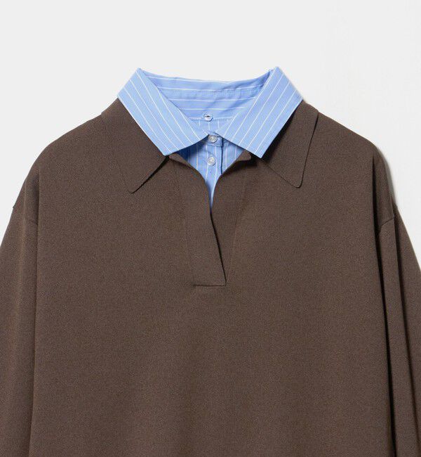 UNITED ARROWS green label relaxing「2WAY  スキッパー シャツ プルオーバー ニット」|ニット・セーター|