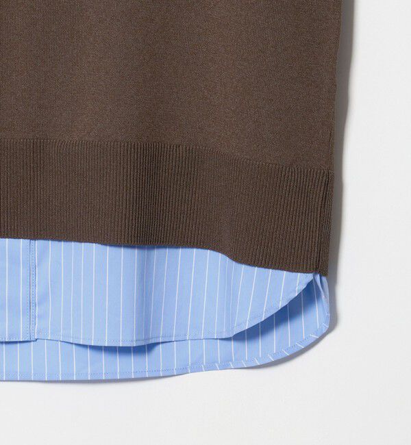 UNITED ARROWS green label relaxing「2WAY  スキッパー シャツ プルオーバー ニット」|ニット・セーター|