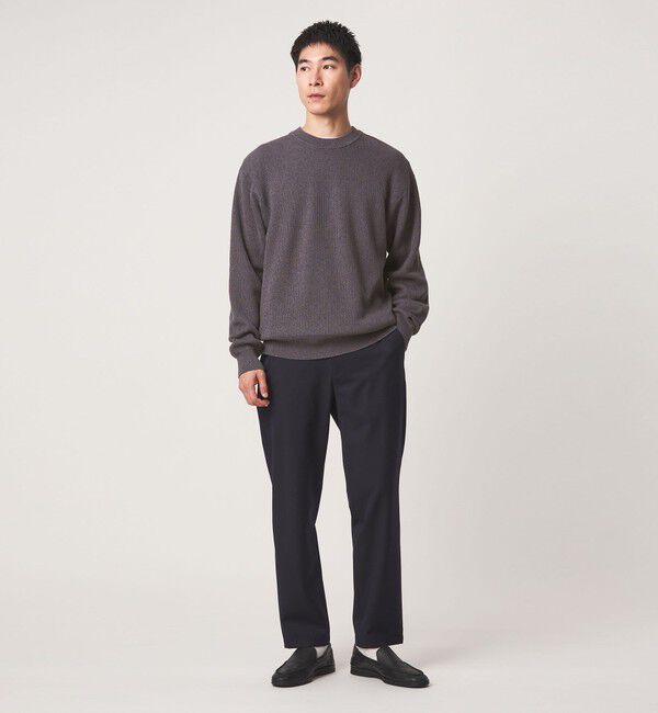 UNITED ARROWS green label relaxing「コンパクト コットン アゼ クルーネック ニット」|ニット・セーター|