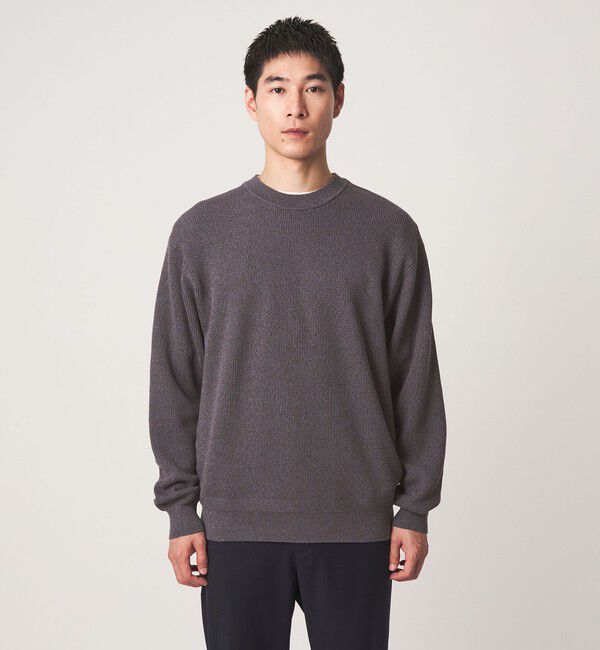 UNITED ARROWS green label relaxing「コンパクト コットン アゼ クルーネック ニット」|ニット・セーター|