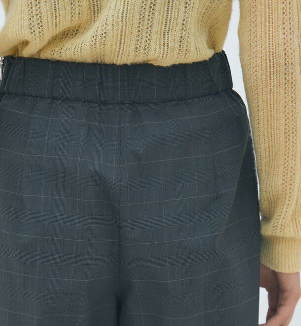 MACPHEE「ポリエステルウールストレッチチェック フレアパンツ」|その他|