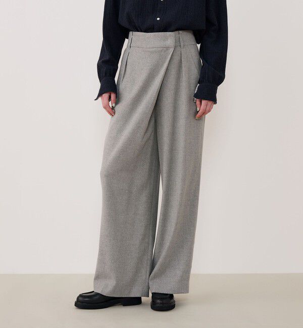 GALERIE VIE「グリッターストライプ ワンサイドタックスラックス」|スラックス|